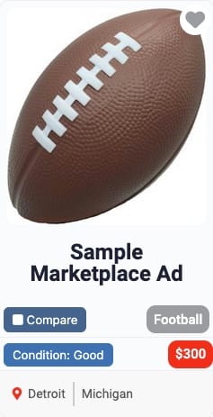 marketplace ad sample